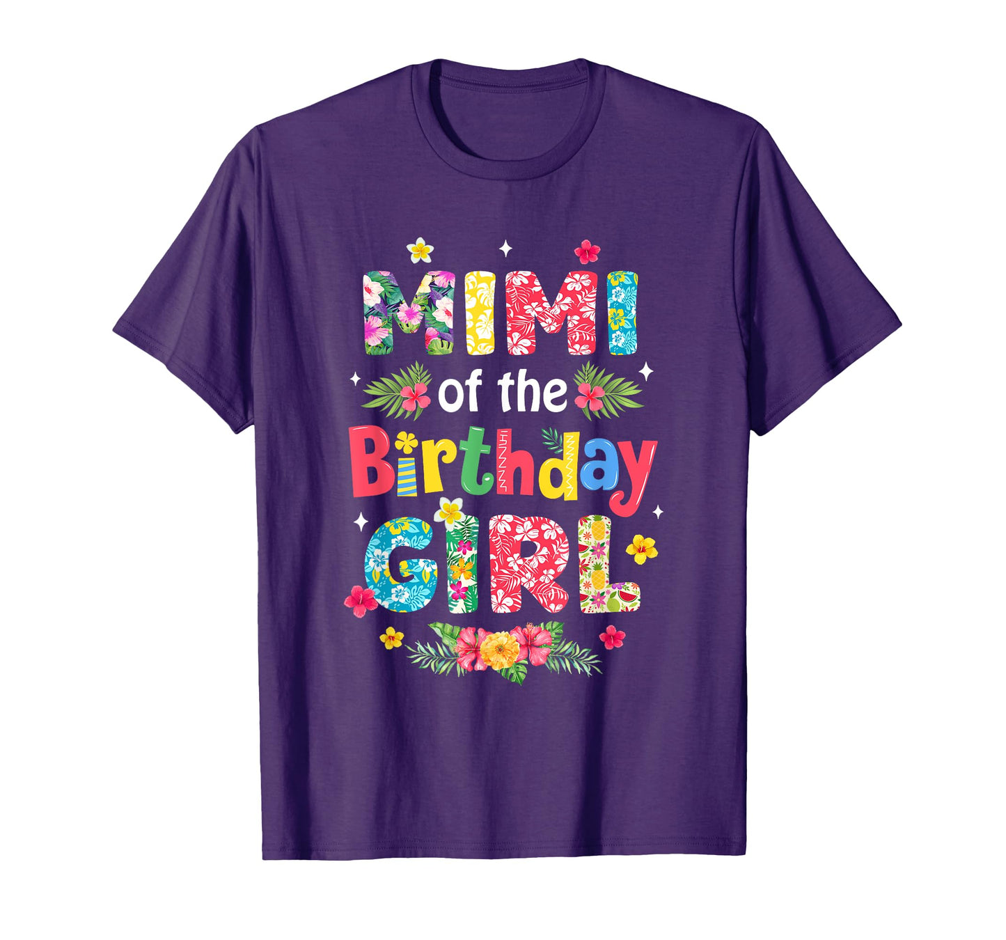 Mimi Of The Birthday Girl Hawaii Family Party Decor T-Shirt