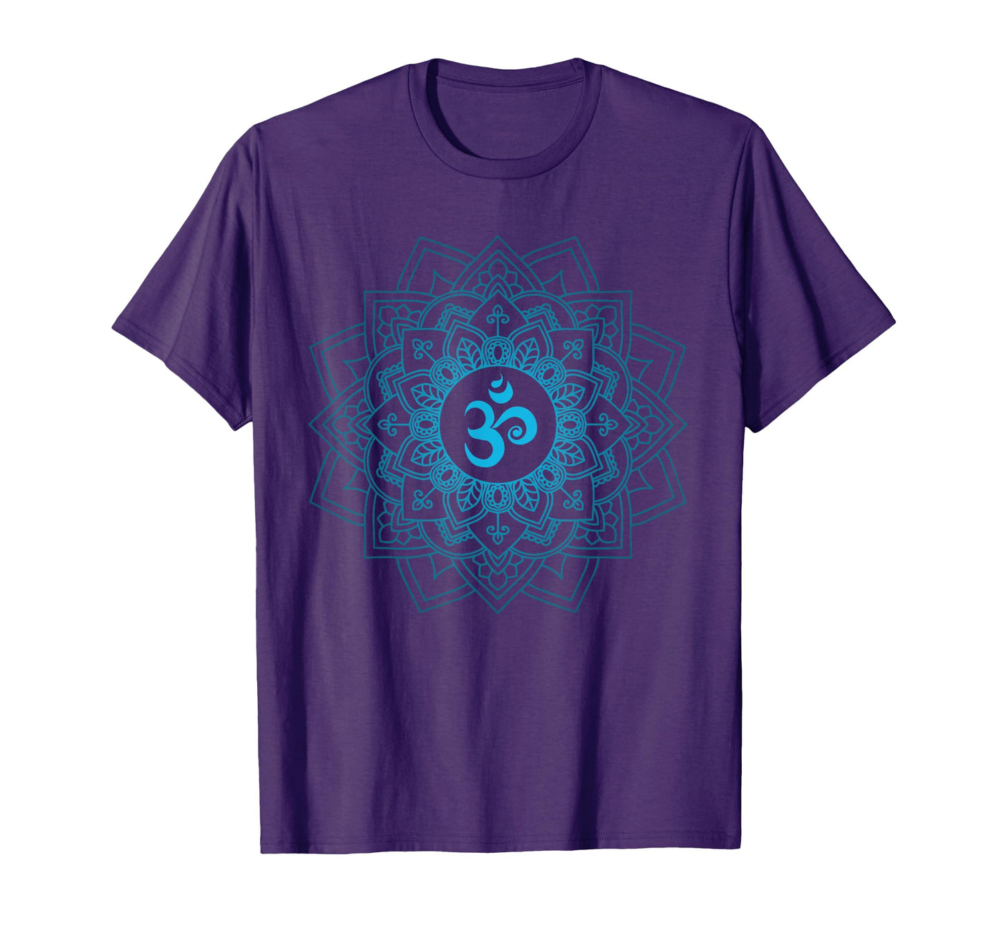 Blue Unisex Om Meditation Mandala T-Shirt
