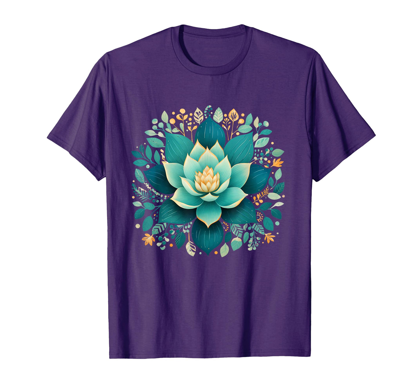 Elegant Lotus Flower for Yoga Fans Floral Aesthetic Design T-Shirt