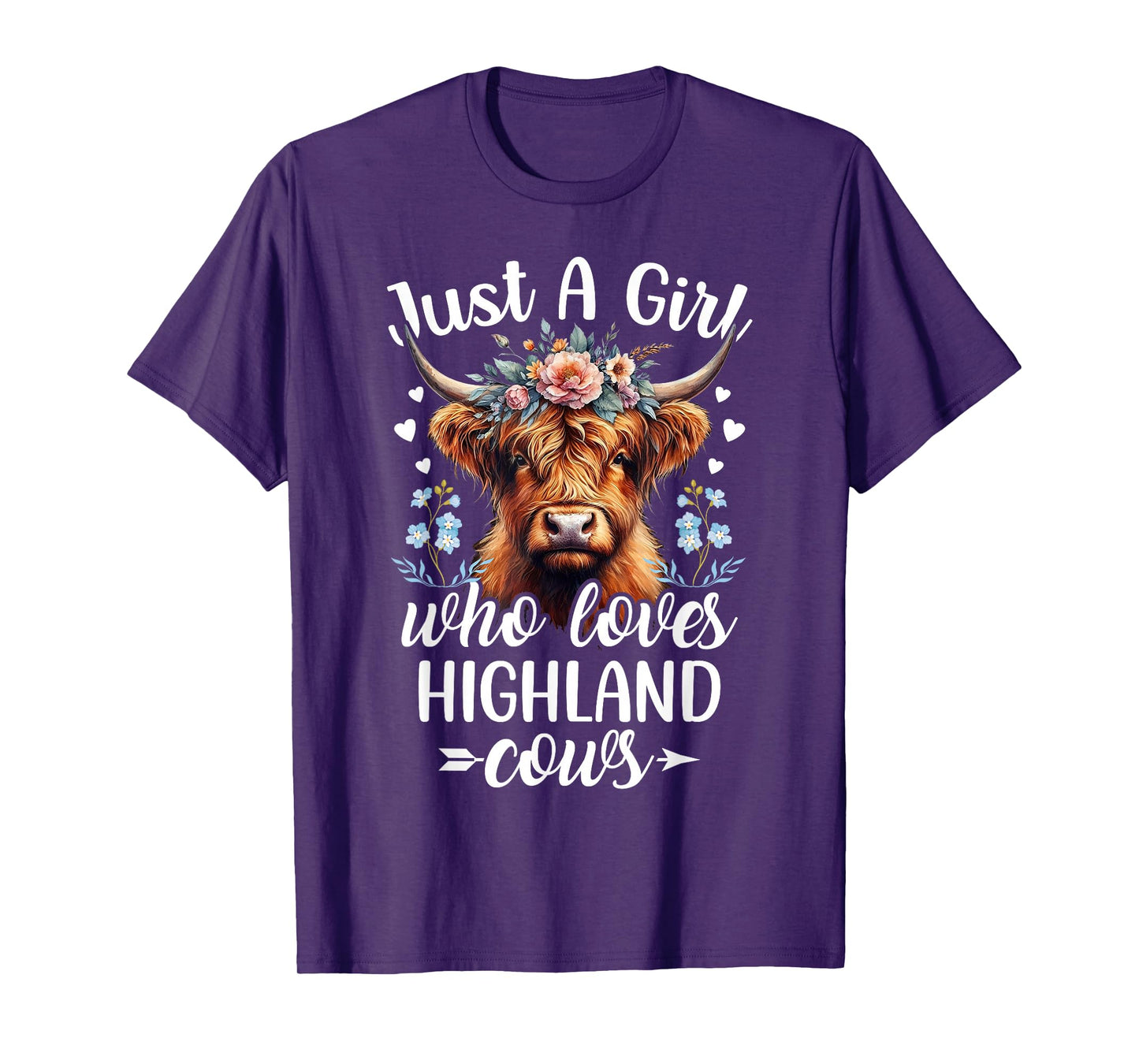 Just a Girl Who Loves Highland Cows Scottish Highland Cows T-Shirt