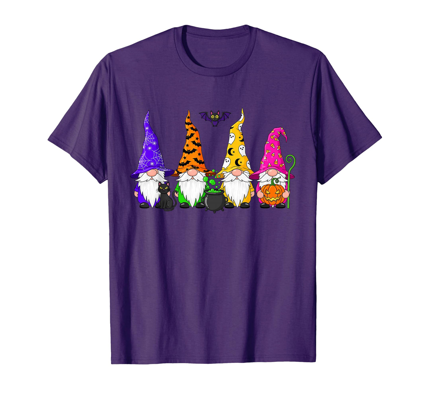 Cute Gnome Squad Shirt Pumpkin Funny Halloween Men Women T-Shirt