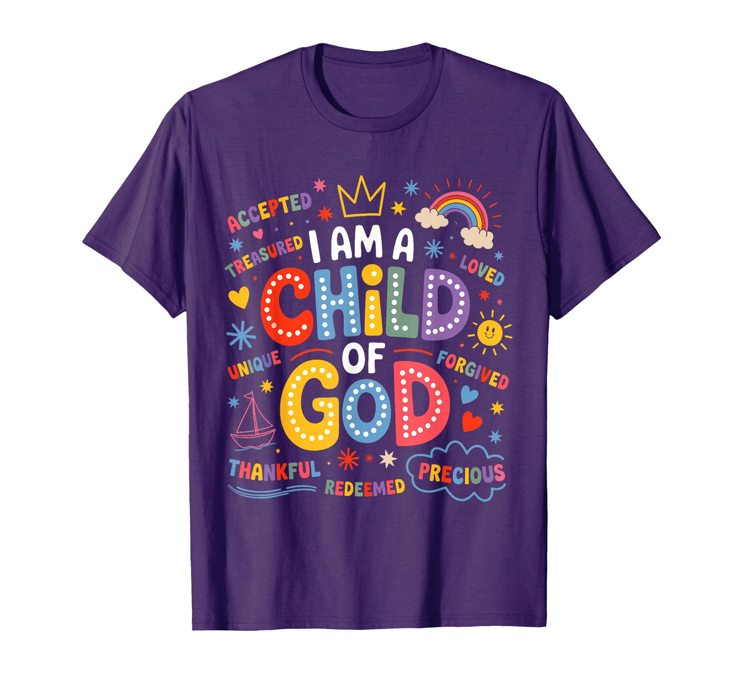 I Am A Child of Groovy God Christian Jesus Faith Bible Verse T-Shirt