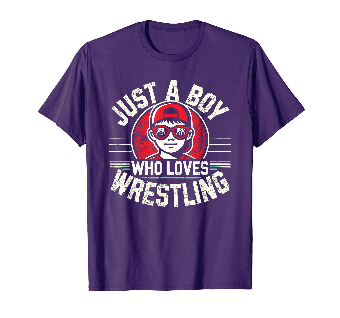 Just A Boy Who Loves Wrestling, Boys & Kids, Wrestler T-Shirt
