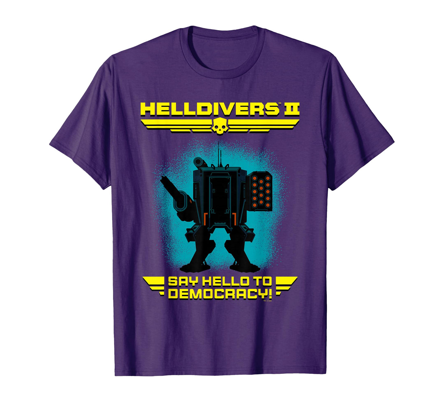 Helldivers 2 Sony Playstation Video Game Say Hello Democracy T-Shirt