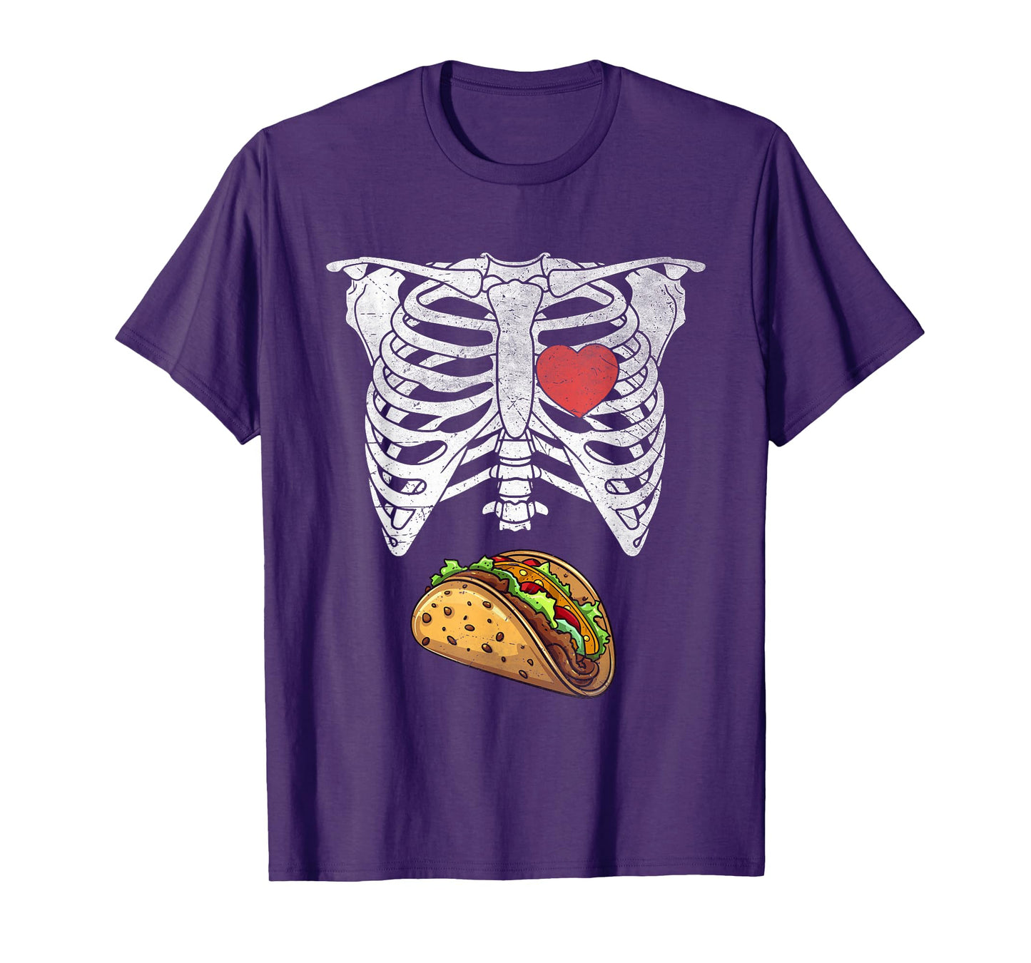 Halloween Dad Skeleton Tacos Funny Pregnancy Couple Mens T-Shirt