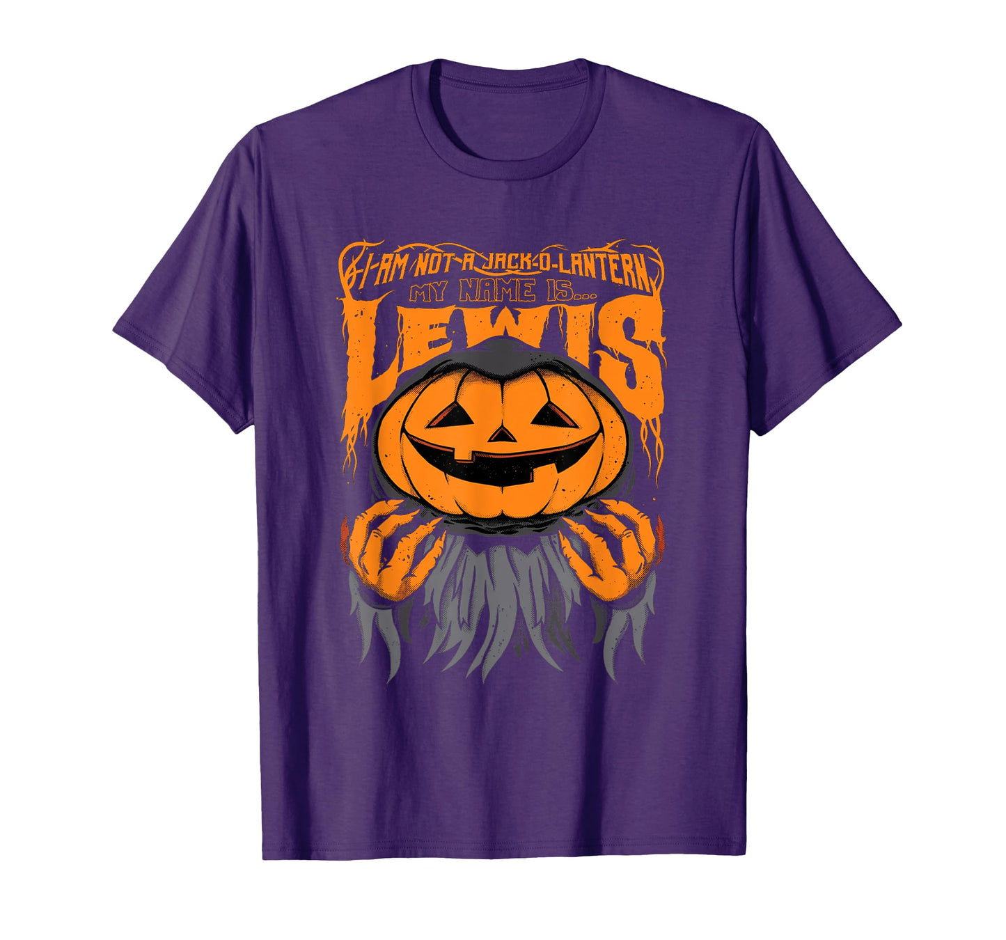 Halloween I Am Not A Jack O Lantern My Name Is Lewis T-Shirt
