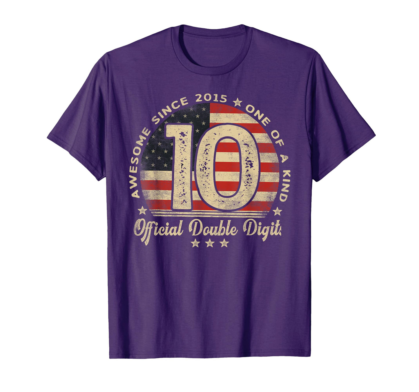 Awesome Since 2015 Official Double Digits 10th Birthday T-Shirt