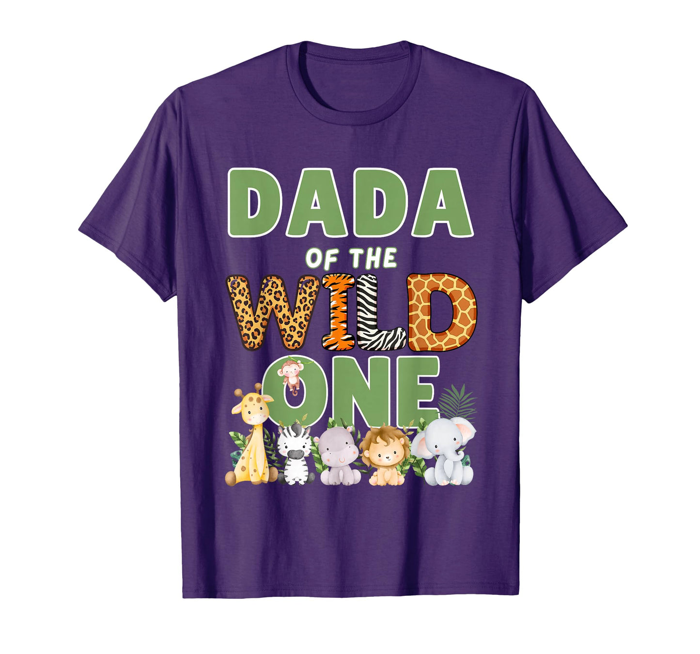 Dada Of The Wild One 1st Birthday Safari Family Matching T-Shirt