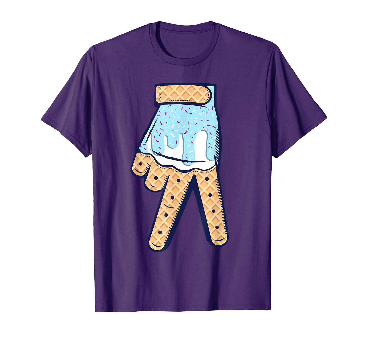 Baseball Ice Cream Drip Boys Glove Sprinkles Baseball Lover T-Shirt