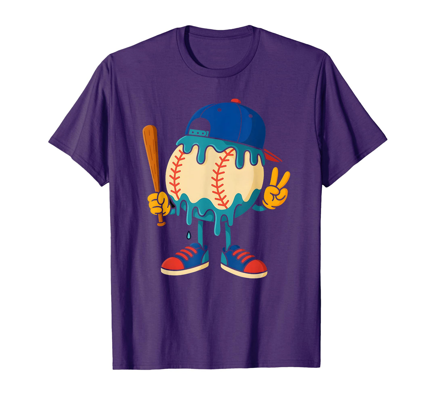 Ice Cream Drip Baseball Boys Back To school Youth T-Shirt