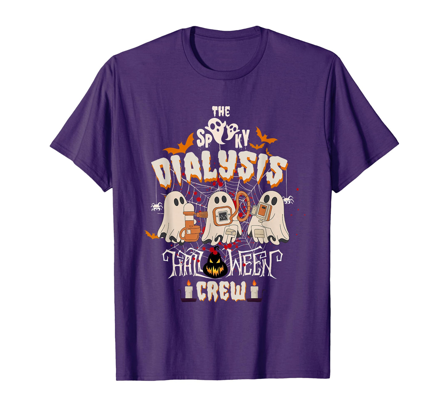 Dialysis Technician Spooky Dialysis Halloween Crew Dialysis T-Shirt