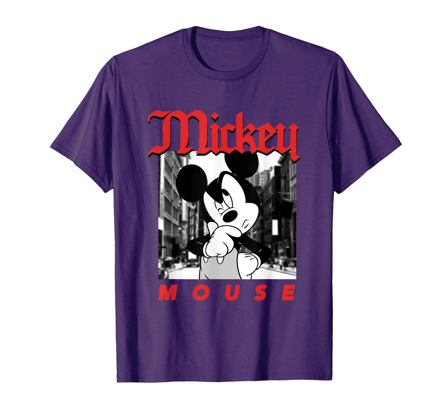 Disney Mickey and Friends Retro City Vibes Monochrome T-Shirt
