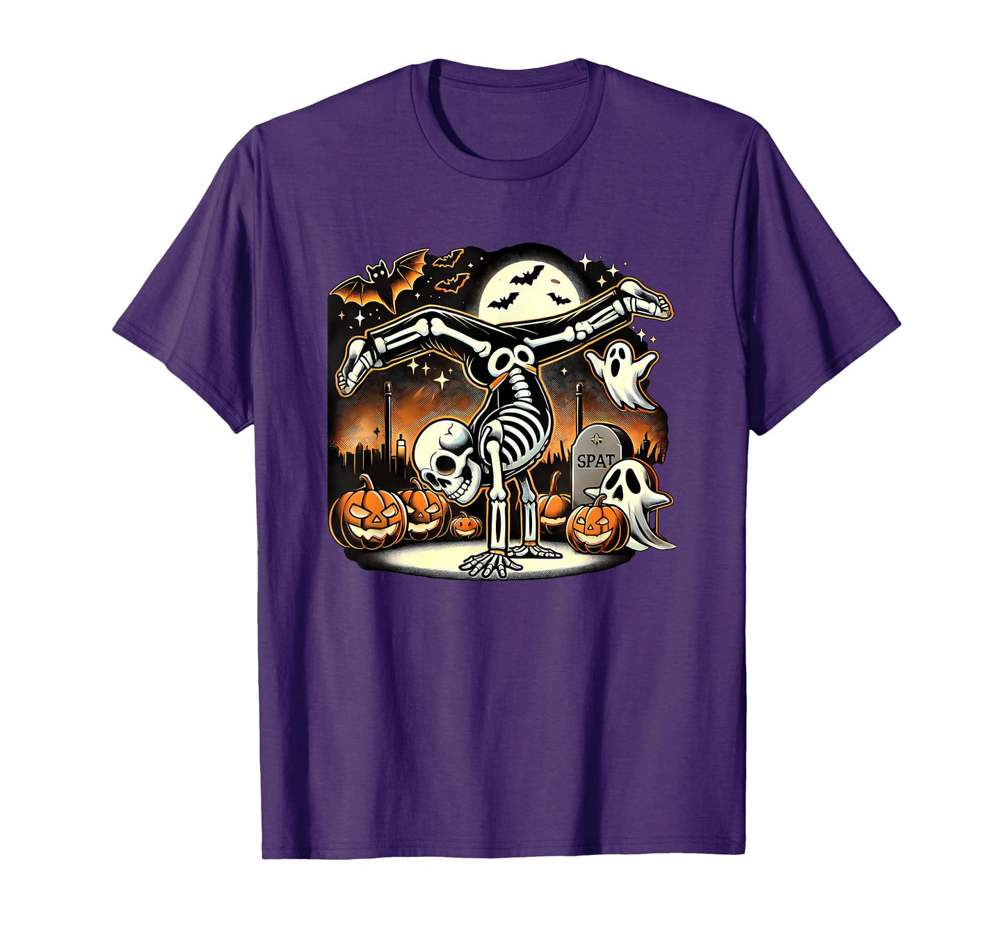 Halloween Skeleton Gymnastics Gymnast T-Shirt