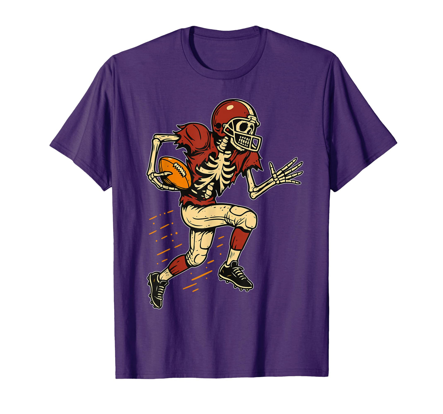 Halloween Skeleton Playing Football Halloween Men Boys Kids T-Shirt
