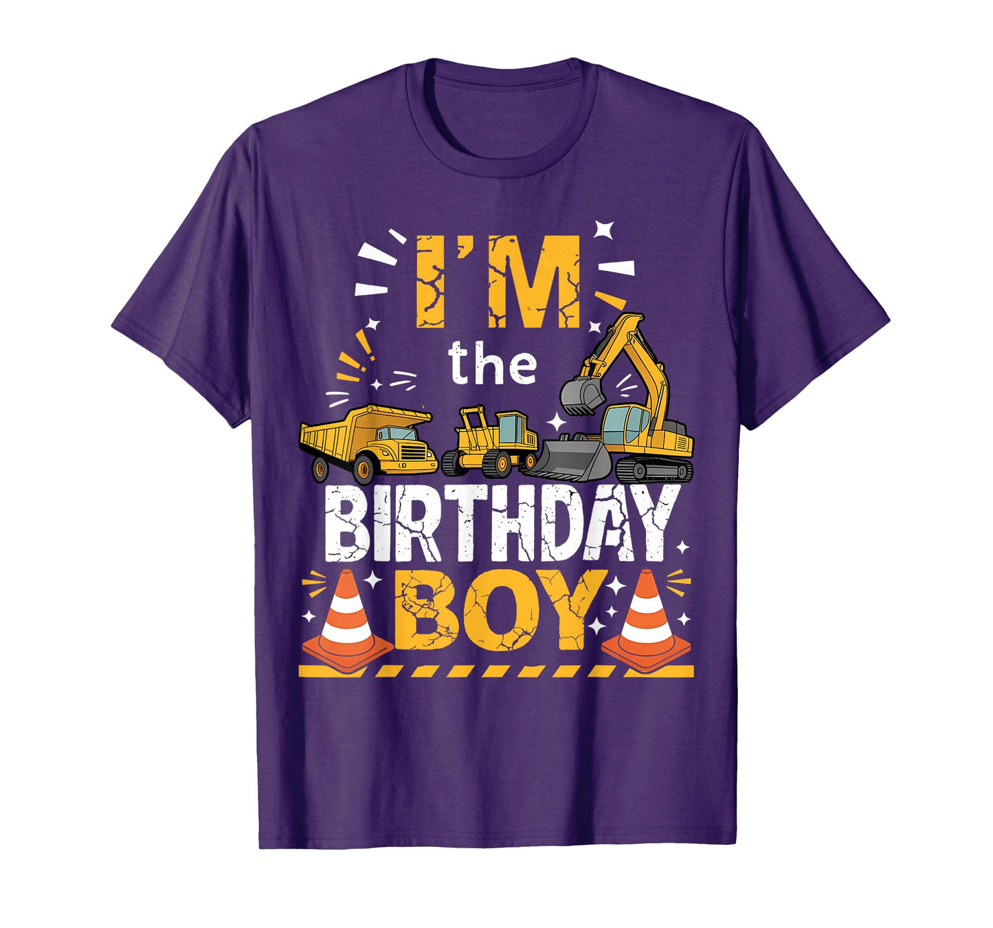 I'm The Birthday Boy Construction Theme Matching T-Shirt