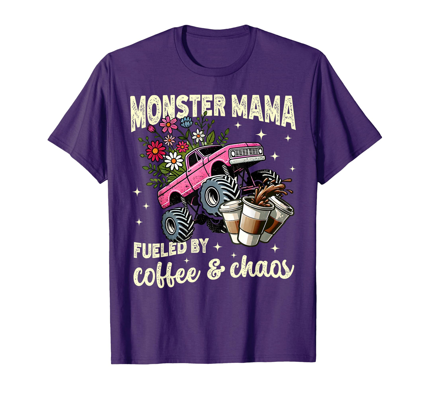 Monster Truck Mama Coffee Lover Funny Monster Truck Women's T-Shirt
