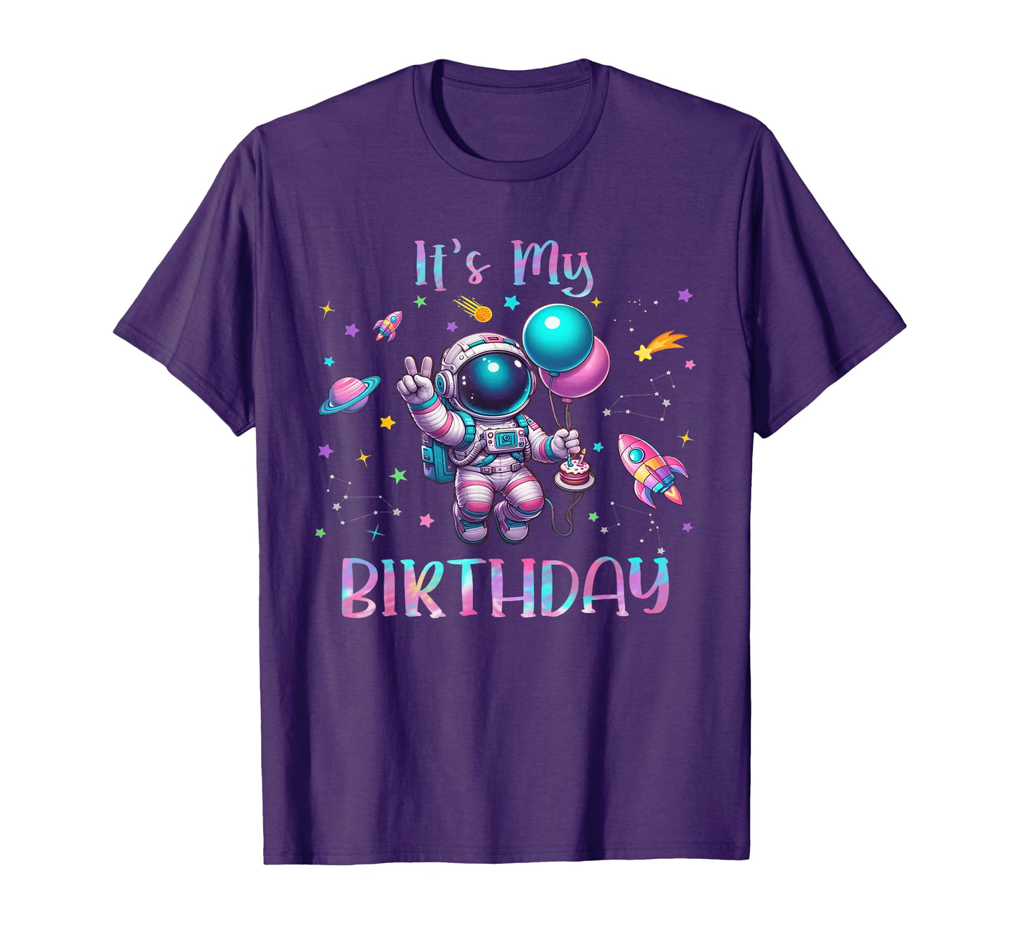 It's My Birthday Girl Astronaut Decoration Bday Party T-Shirt