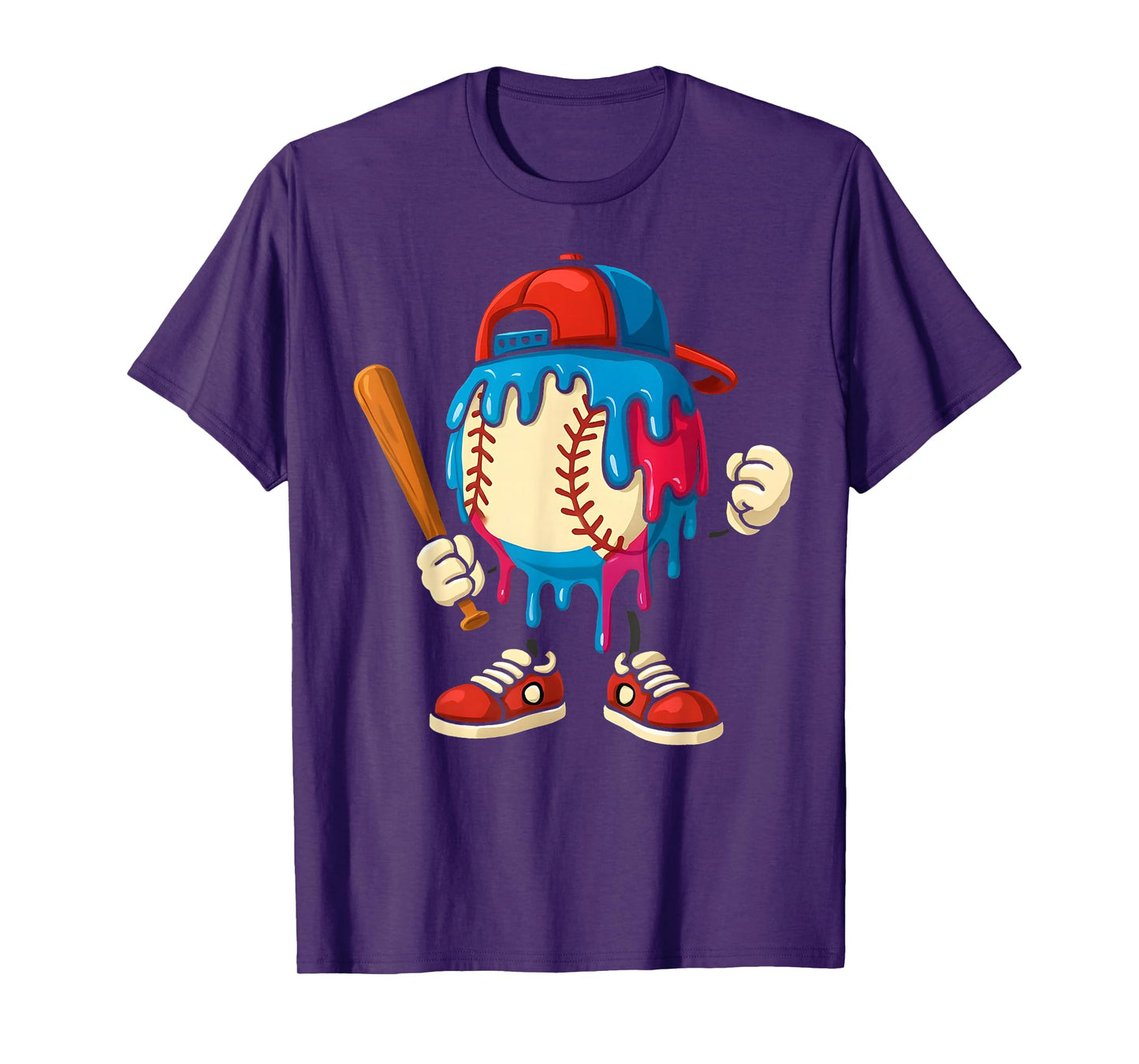 Baseball Drip Boys Ice Cream Drip Youth Sport Game Day T-Shirt