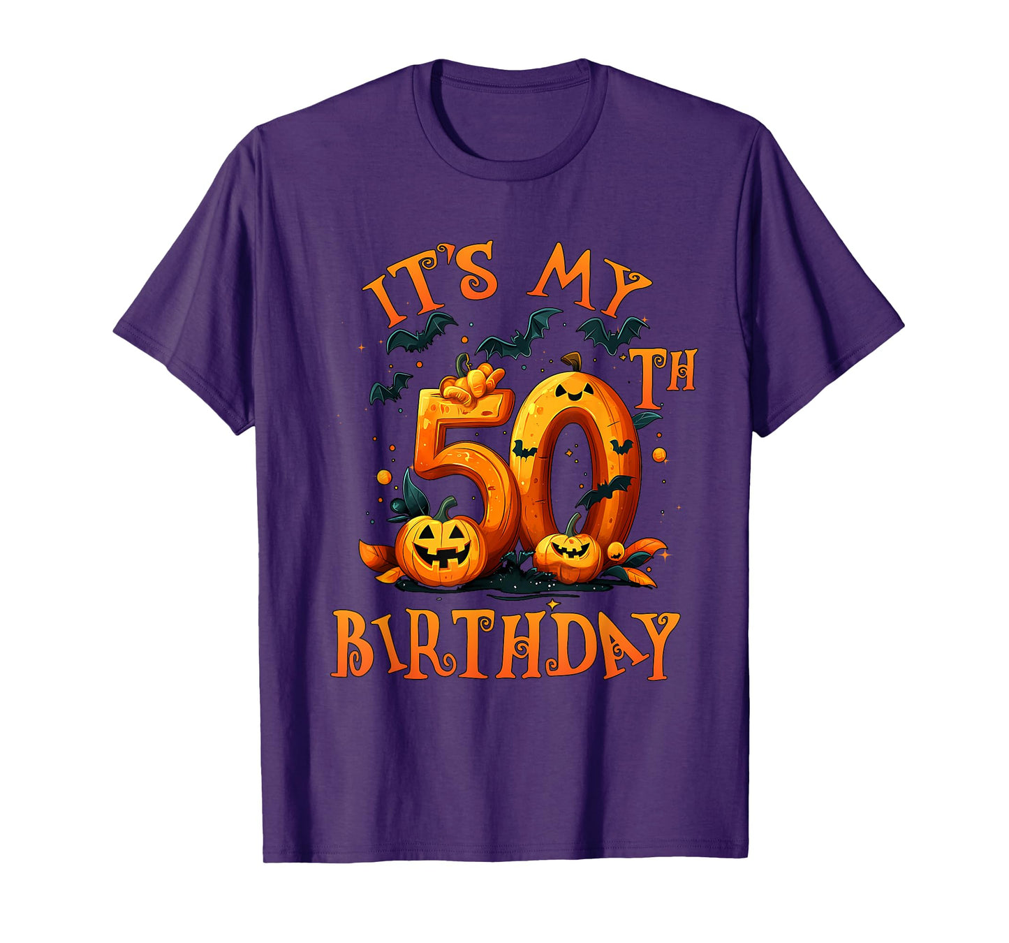 Boo It's My 50th Birthday Halloween Pumpkin 50 Years Old T-Shirt