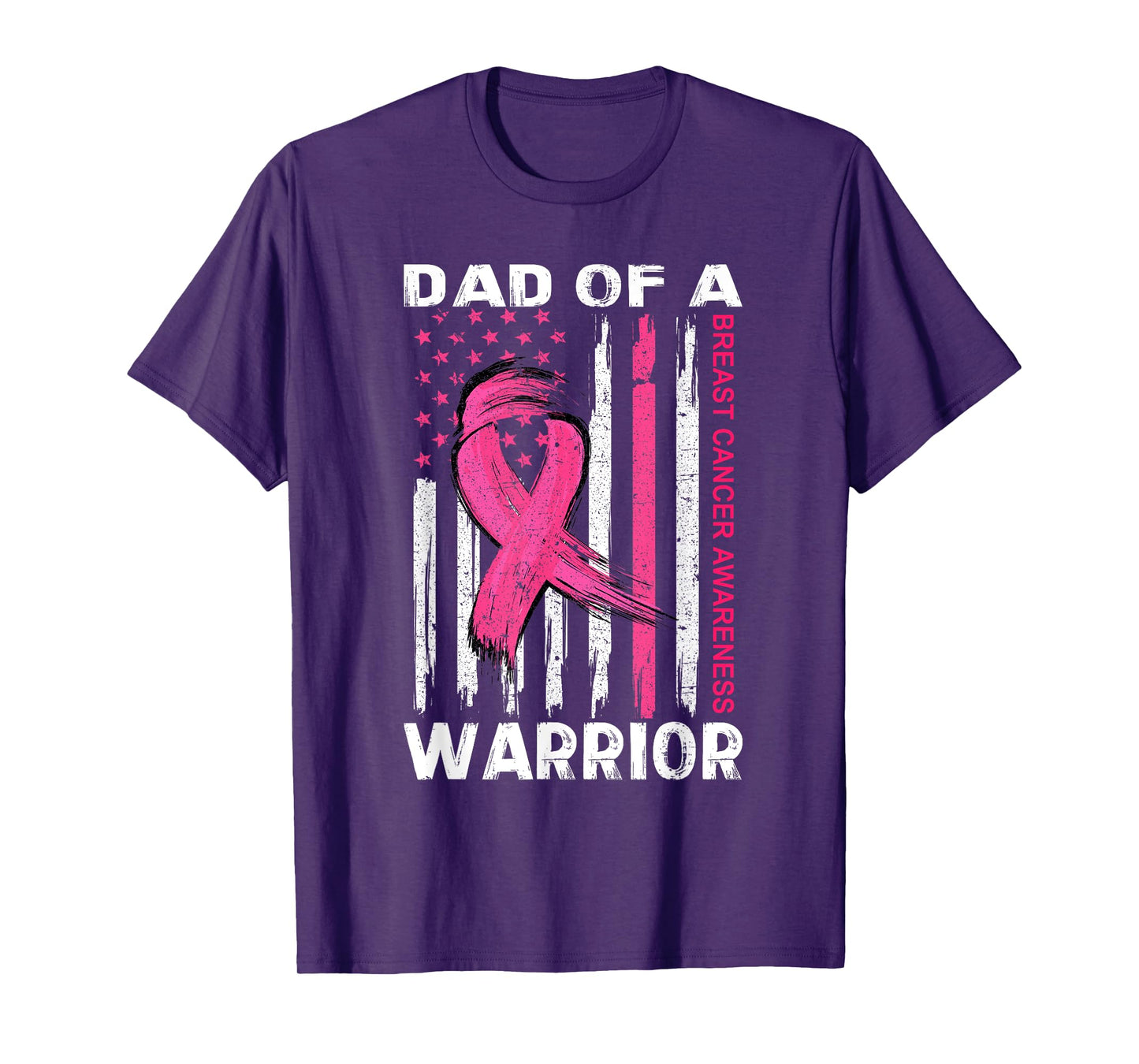 Dad Of A Warrior Breast Cancer Awareness Month Support Squad T-Shirt