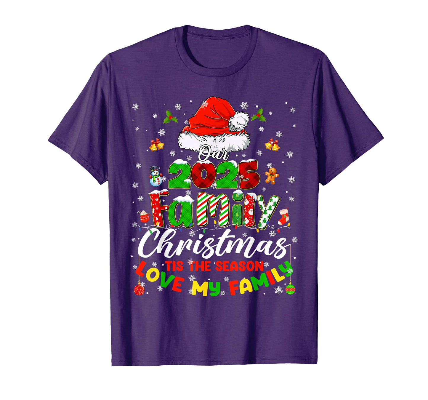 Funny Pajamas Outfit Family Matching Christmas 2025 Gifts PJ T-Shirt