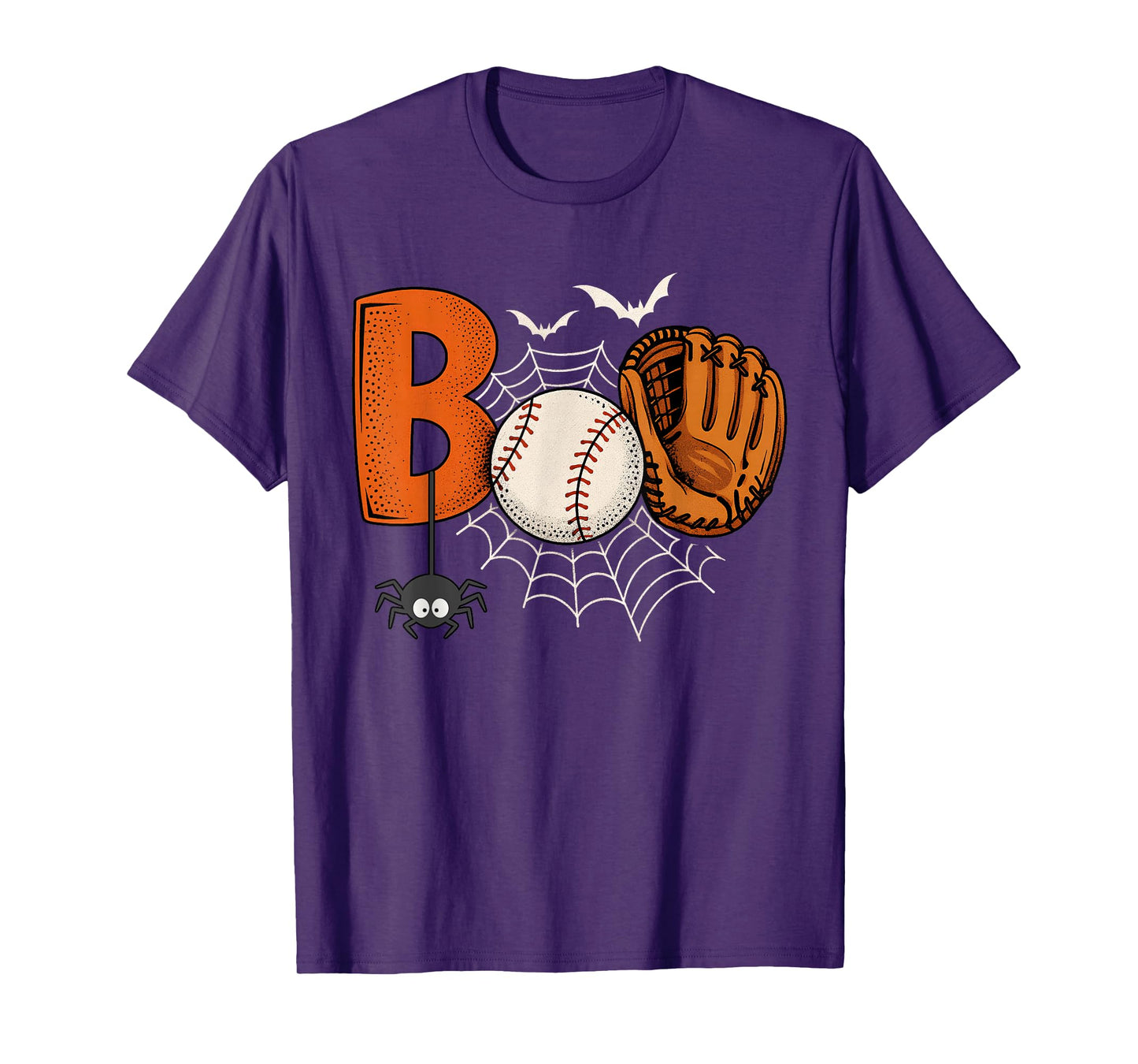 Funny Boo Baseball Halloween Sports Men Boys Kids Toddler T-Shirt