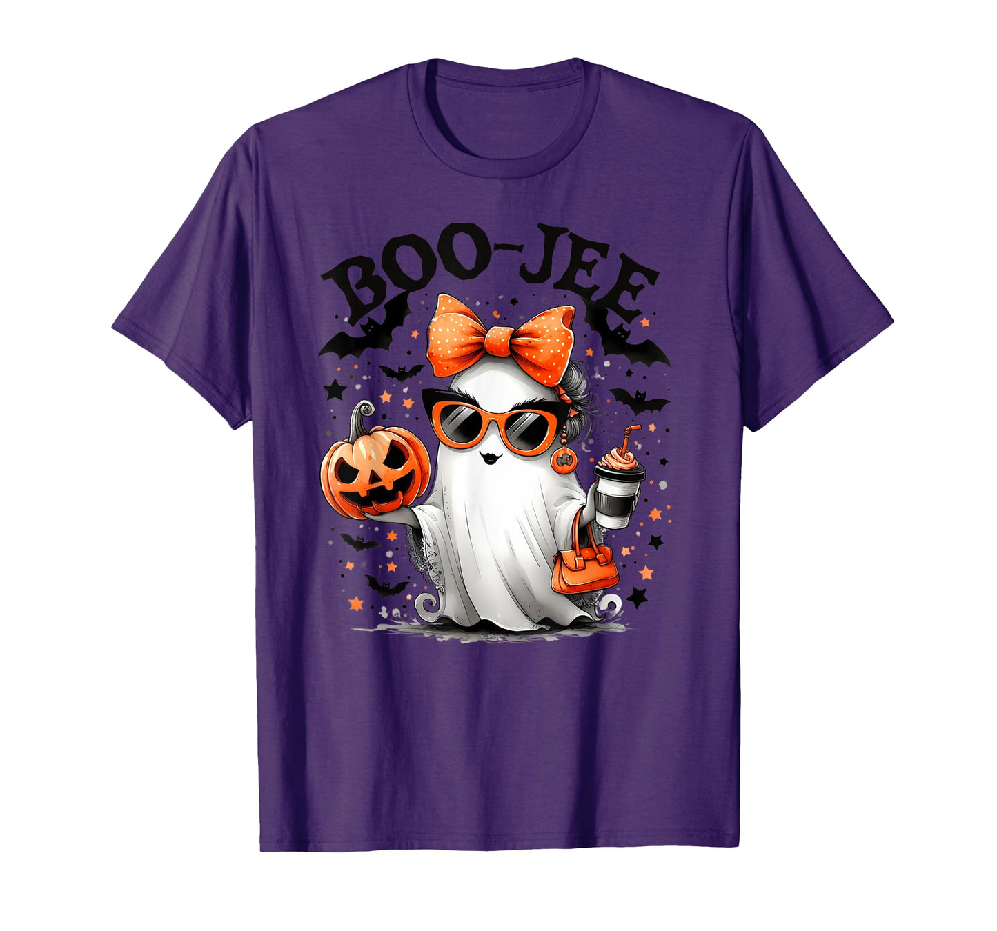 Halloween Trick or Treat BOO-GEE Ghost And Pumpkin T-Shirt