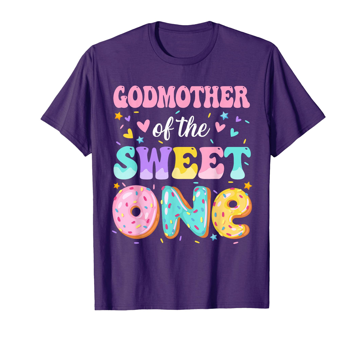 Godmother Of The Sweet One 1st Birthday Donut Bday Party T-Shirt