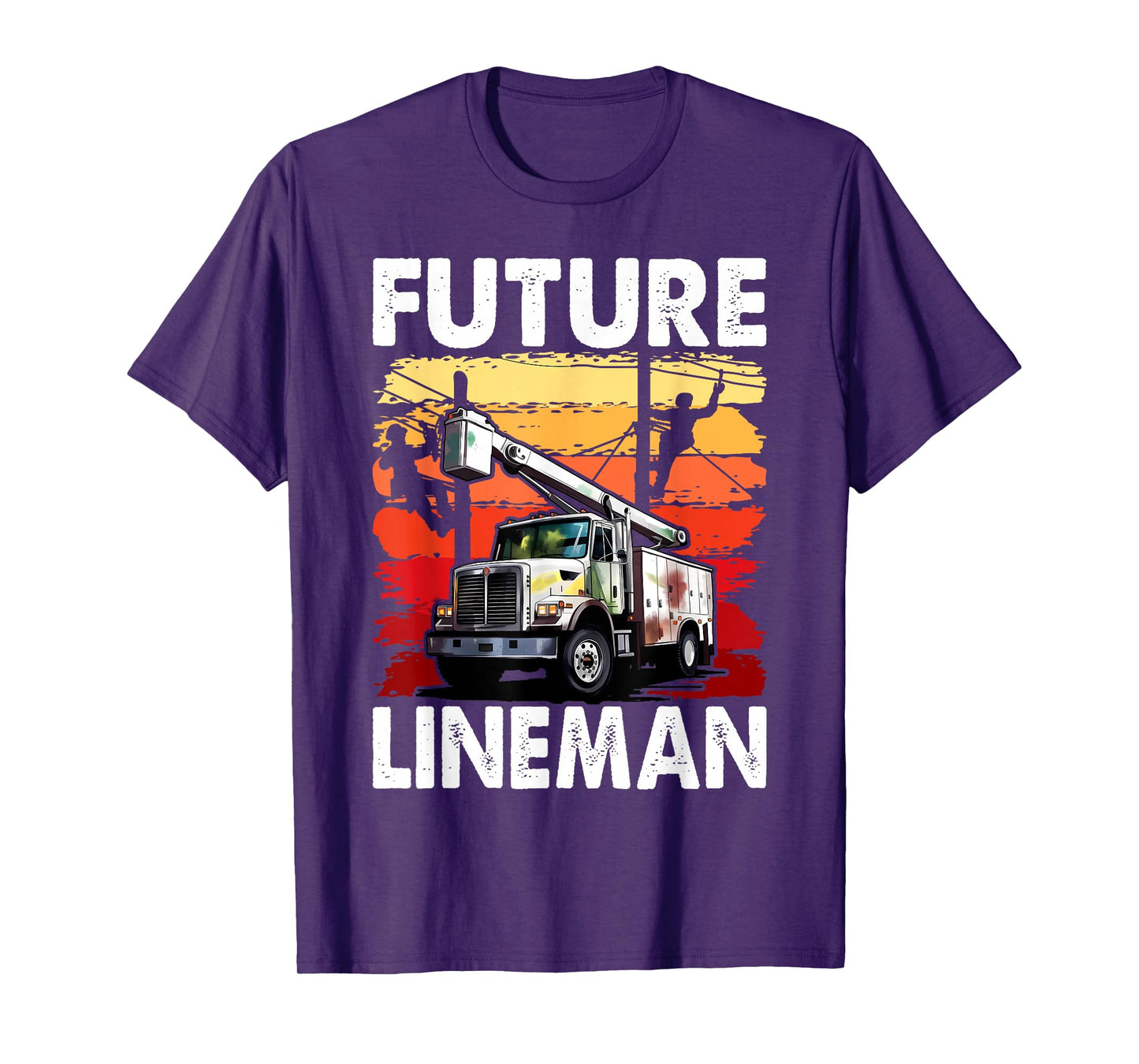 Future Lineman Bucket Truck Kid Future Electric Cable To Be T-Shirt