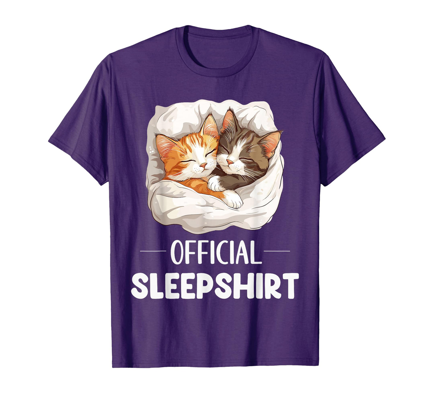 Official Sleepshirt Cute Sleeping Cat Animal Lovers Pajama T-Shirt
