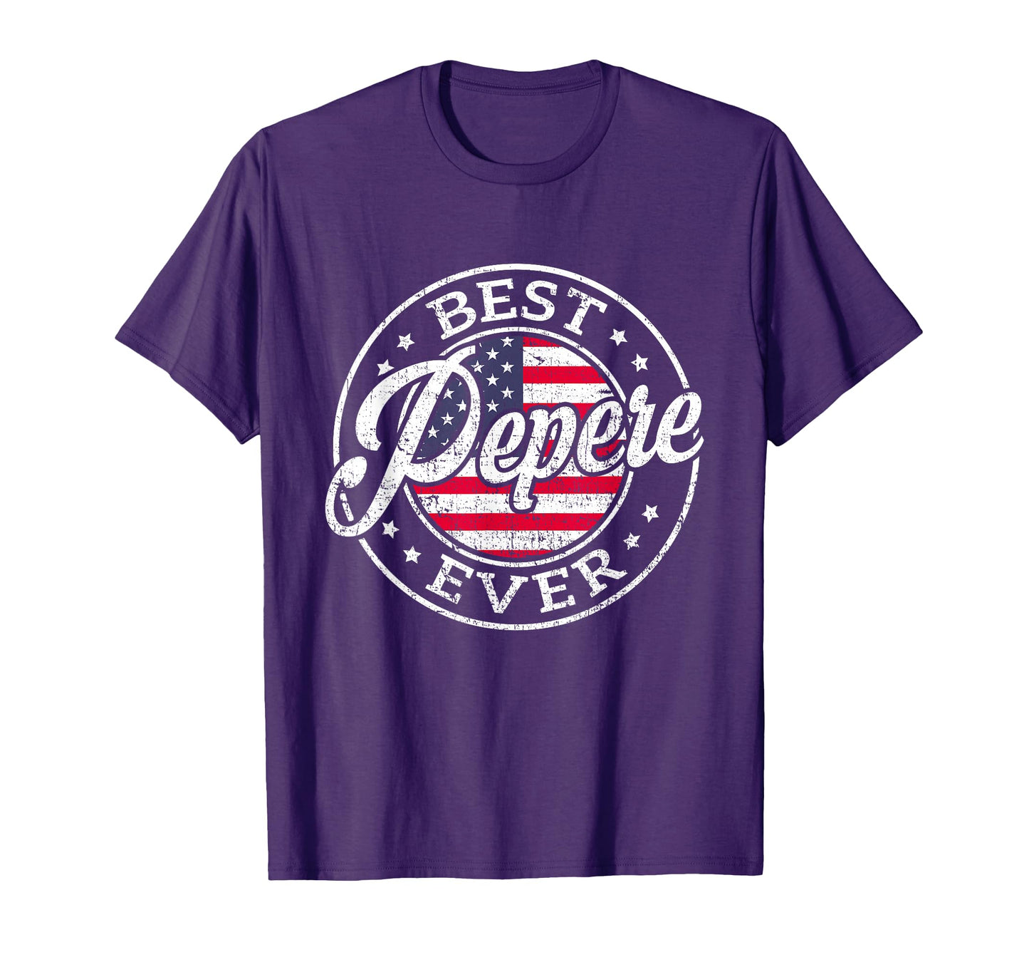 Best Pepere Ever USA Flag Fathers Day Family T-Shirt