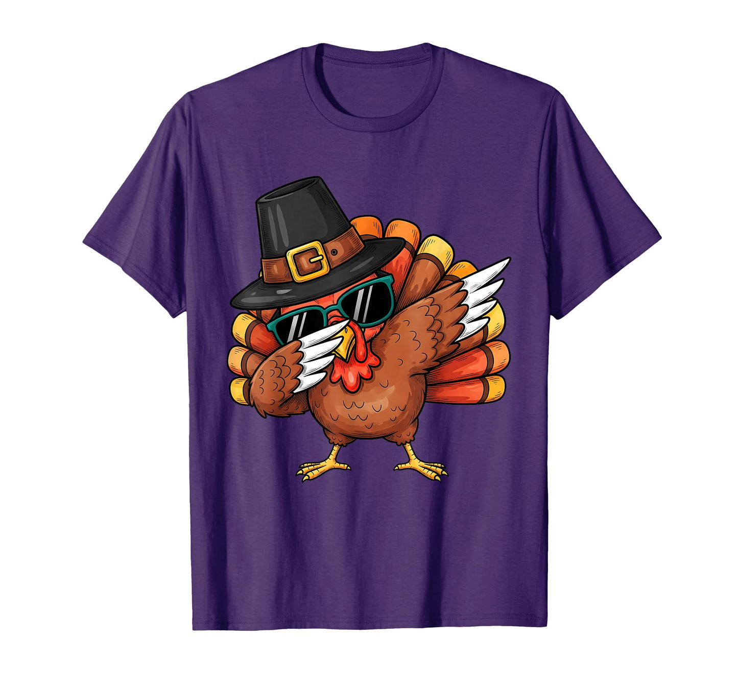 Thanksgiving Shirt Funny Turkey Dabbing for Men Women Kids T-Shirt