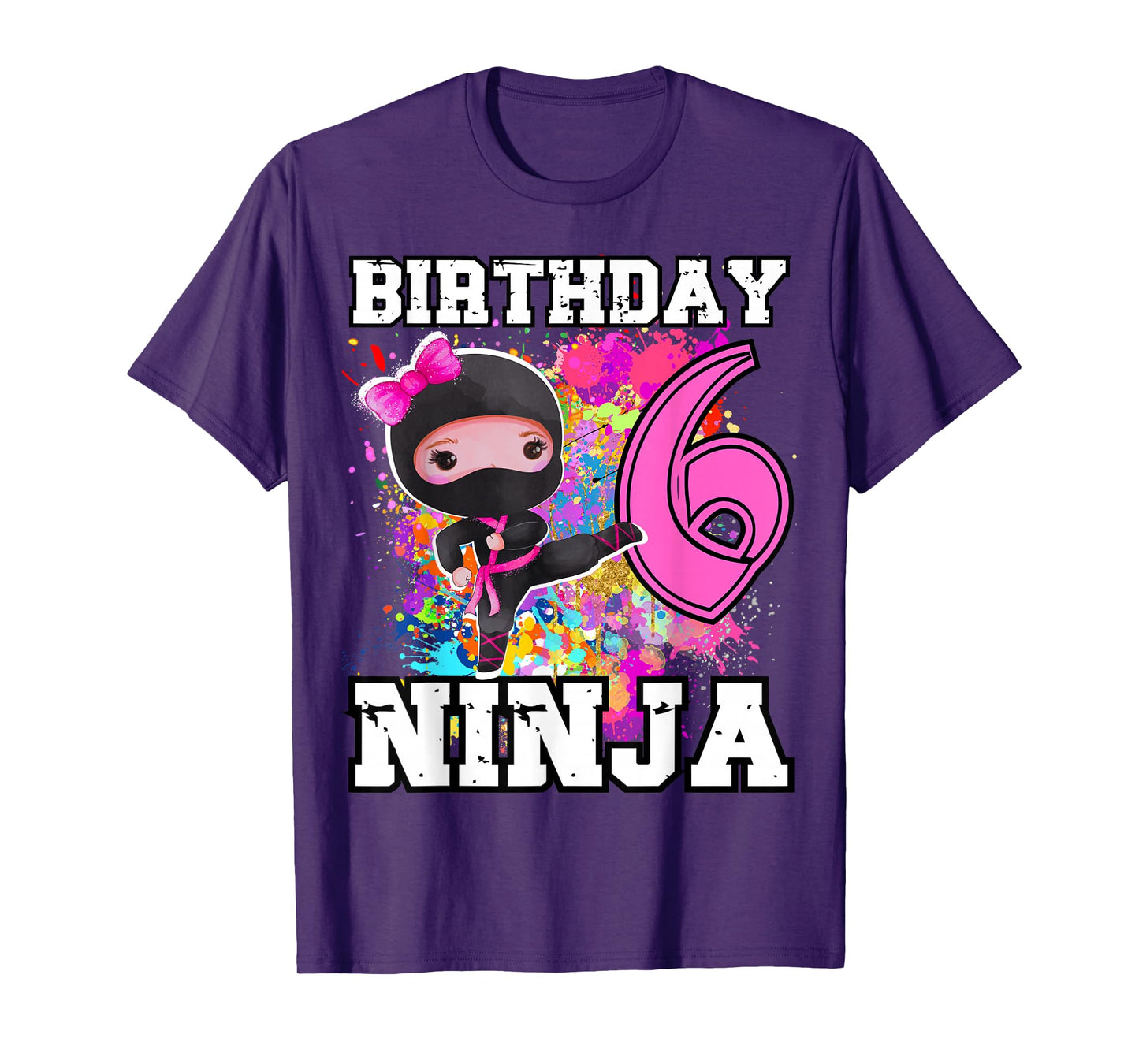 Birthday Ninja 6 year old Funny Ninja Party Birthday T-Shirt