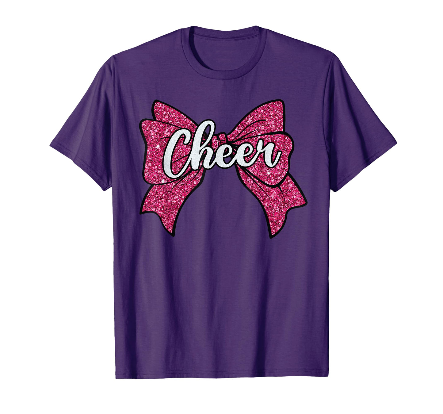 Coquette Cheer Bow Pink Funny Sport Cheerleader Cheerleading T-Shirt