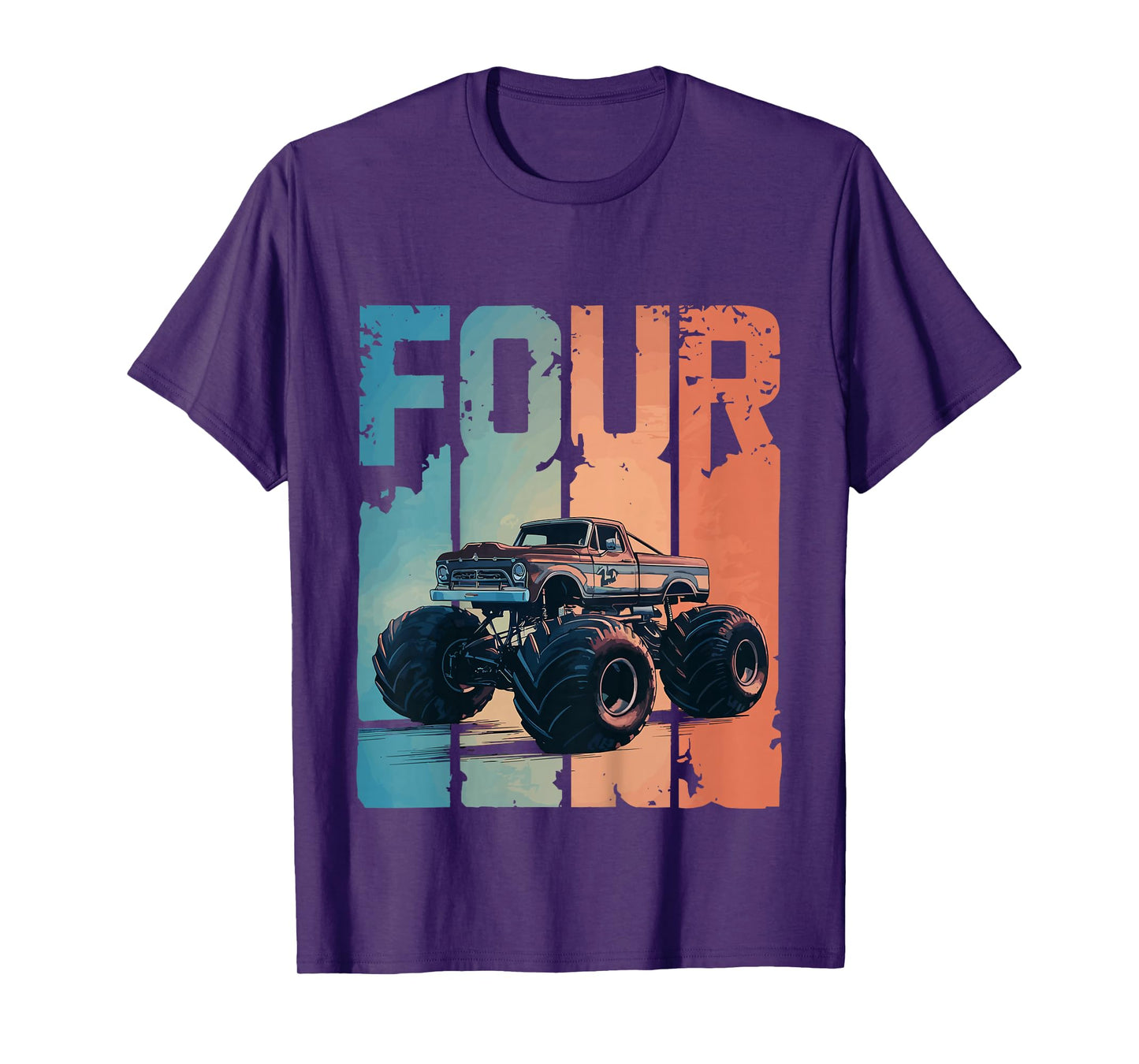 Monster Truck 4th Birthday T-Shirt