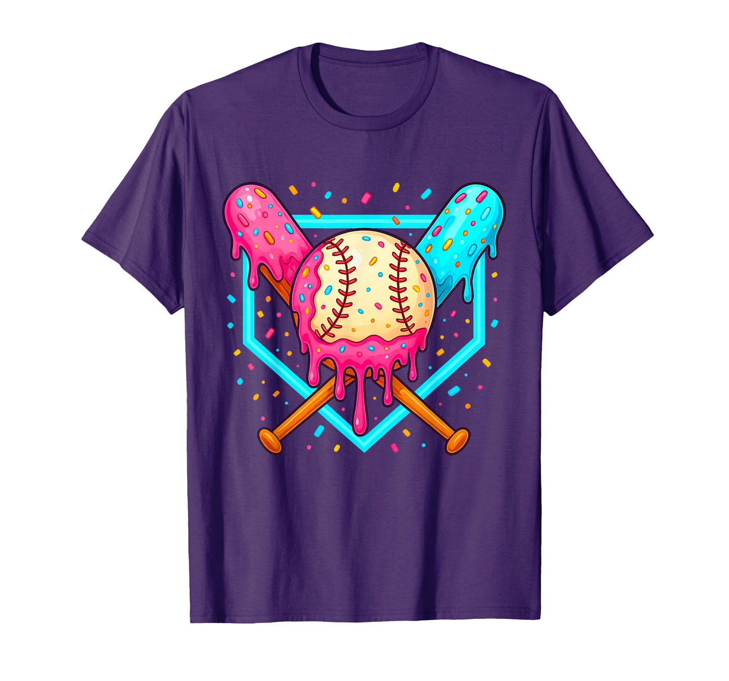 Ice Cream Baseball Drip Respect The Drip Youth Boy Baseball T-Shirt