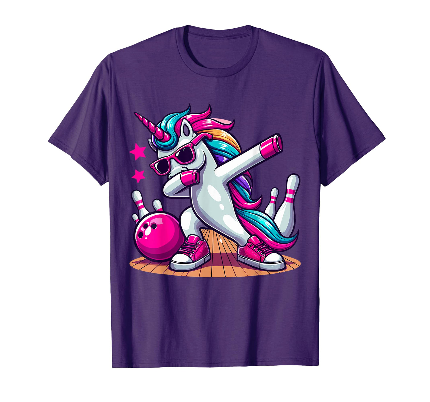 Dabbing Unicorn Bowling T-Shirt