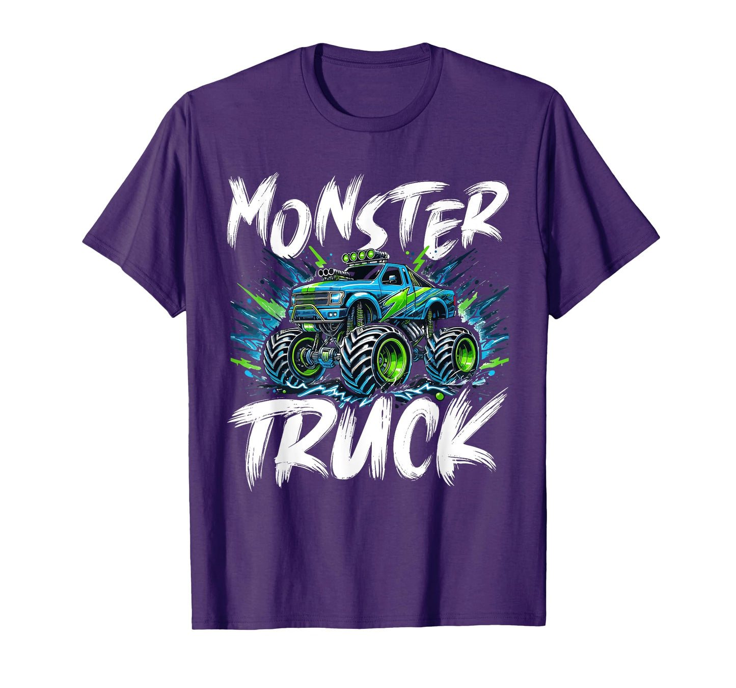 Monster Truck Men Kids Boys T-Shirt
