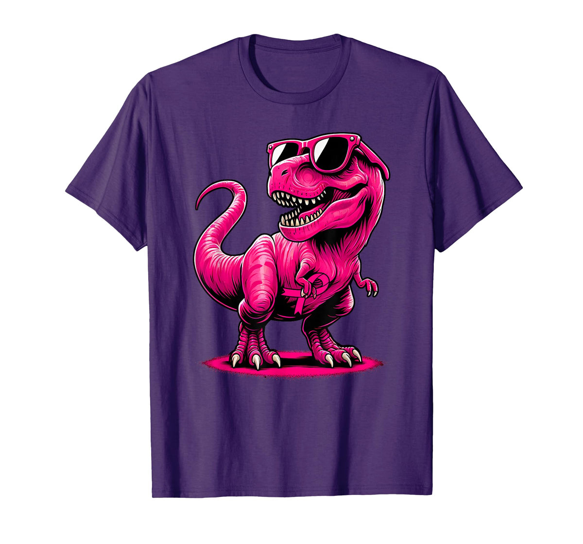 October Pink Dinosaur Breast Cancer Pink Ribbon Boy Girl Kid T-Shirt
