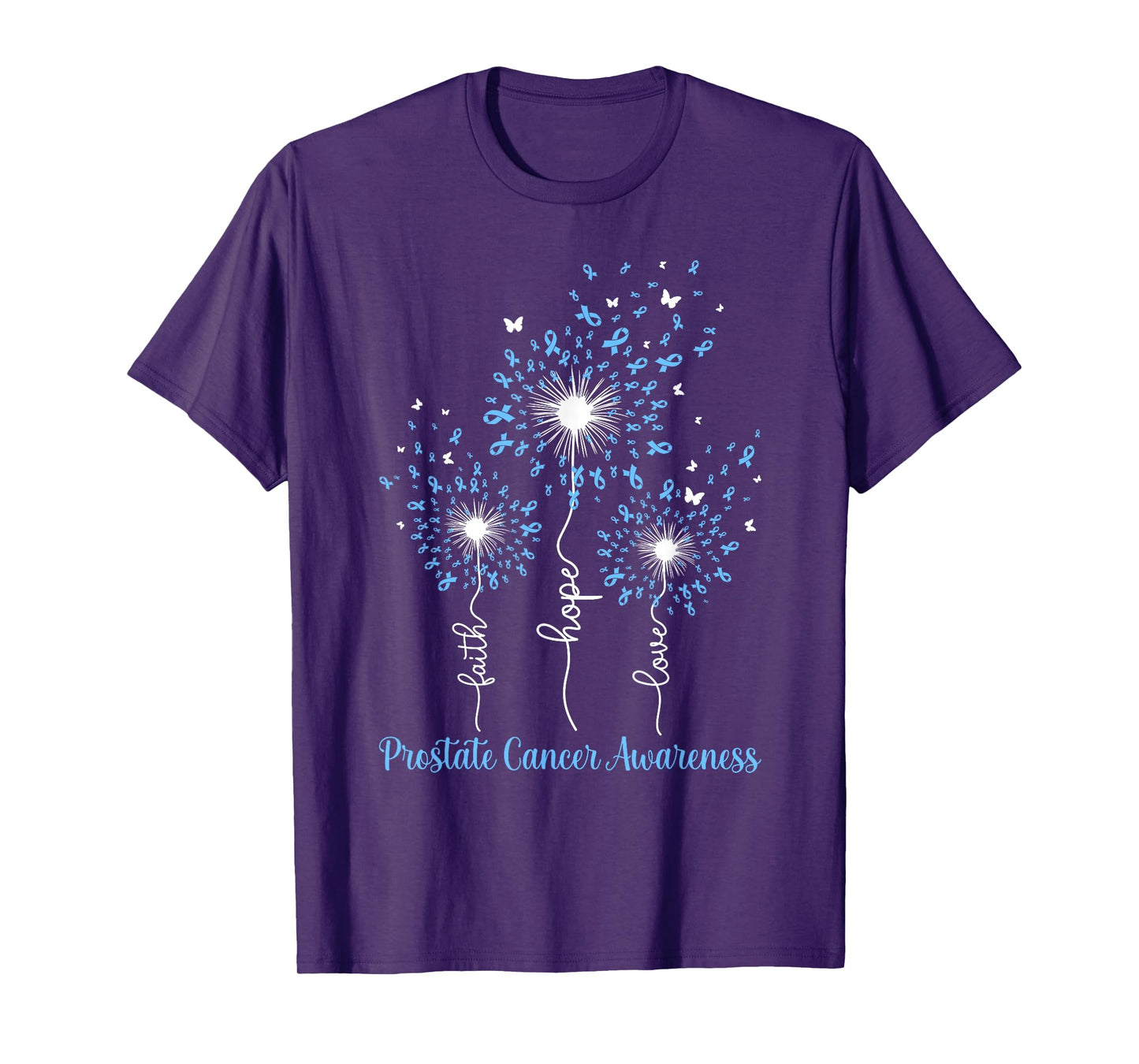 Dandelion Faith Hope Love Prostate Cancer Awareness T-Shirt