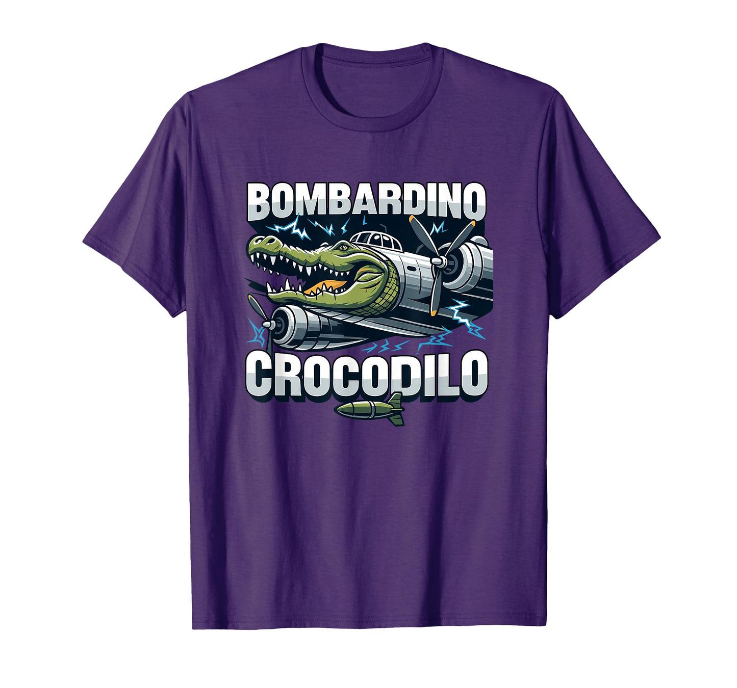 Italian Brainrot Bombardino Crocodilo, Funny Brain Rot Meme T-Shirt