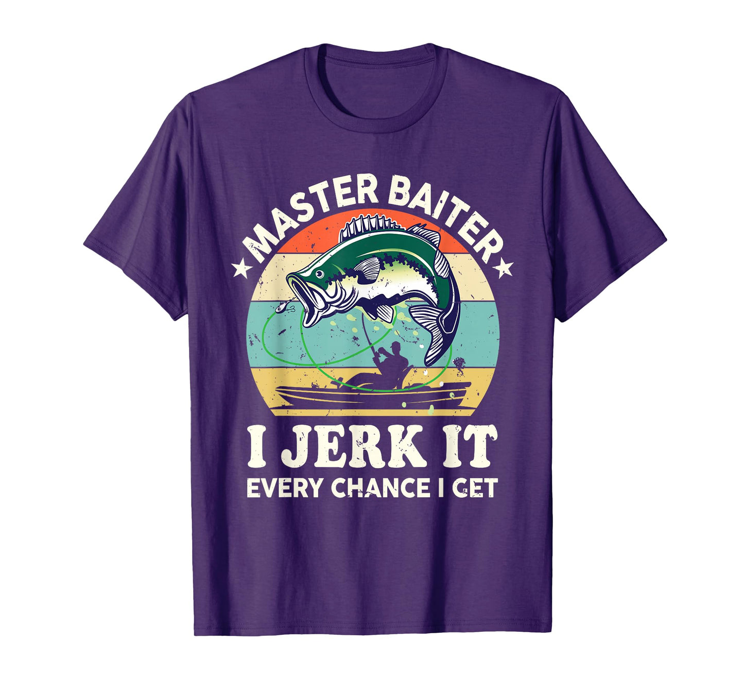 Master-Baiter Kayak Fishing-Shirt Dad Grandpa Bass Fish T-Shirt