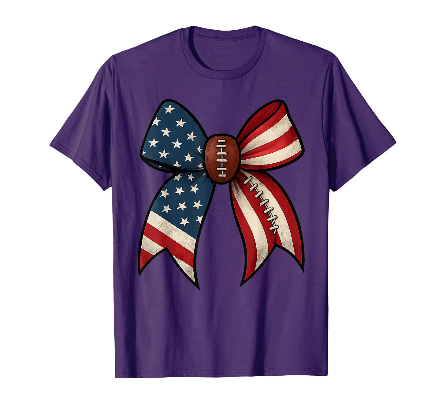 American Football US Flag Women Girls Football Lover T-Shirt