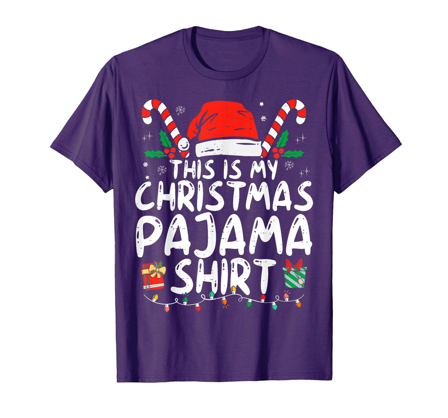 This Is My Christmas Pajama Shirt Funny Xmas PJs Men Women T-Shirt