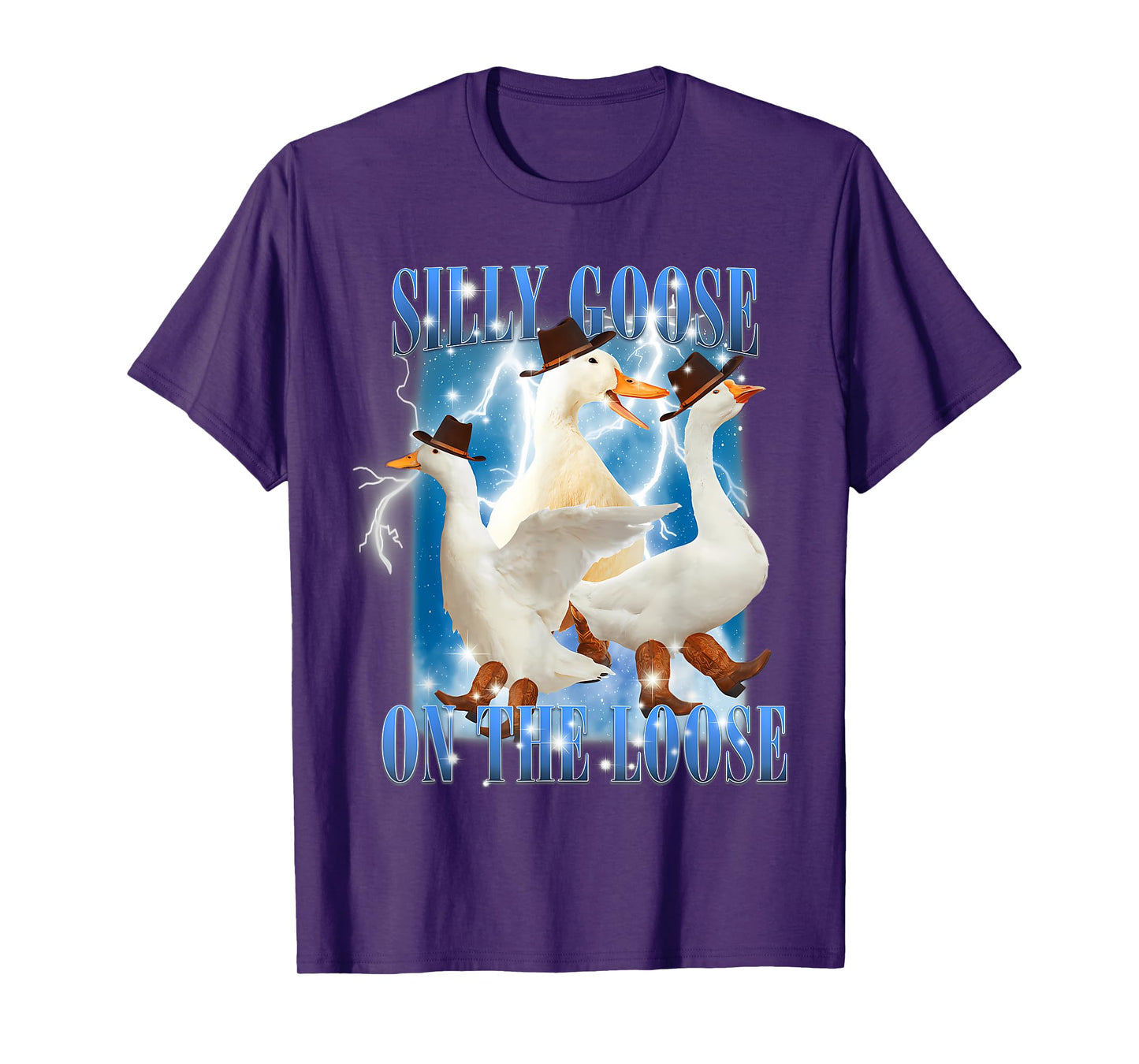 Retro Goose Aesthetic Trendy Meme Silly Goose On The Loose T-Shirt