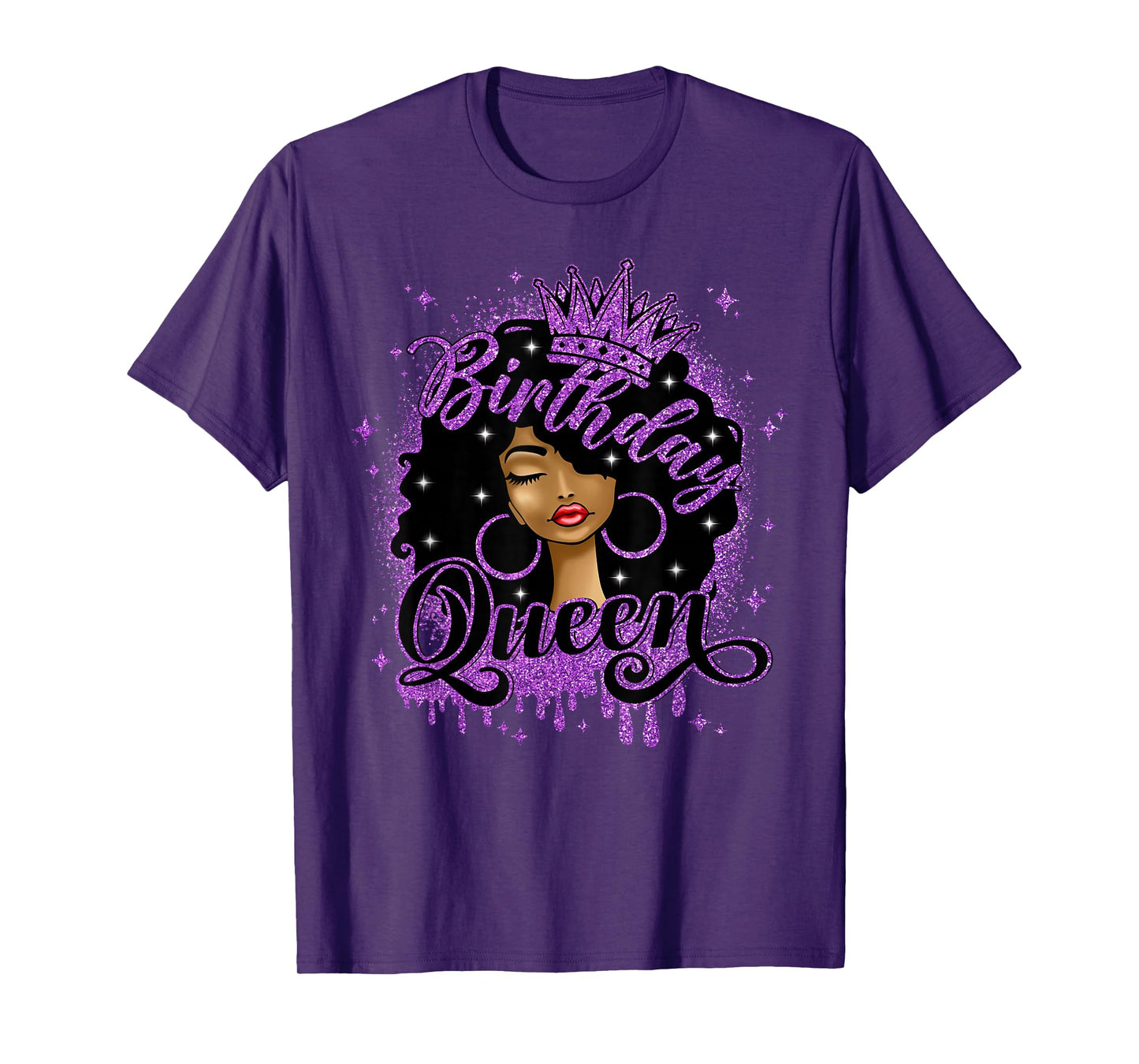 Birthday Queen Curly Afro Black Women It's My Birthday T-Shirt