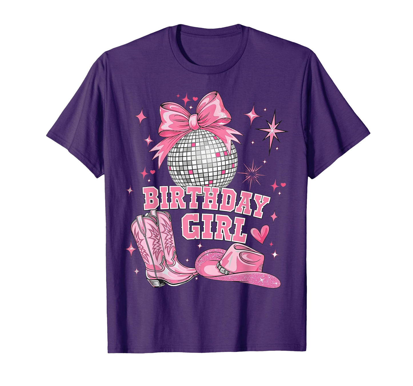 Birthday Cowgirl Western Disco Birthday Girl Party T-Shirt