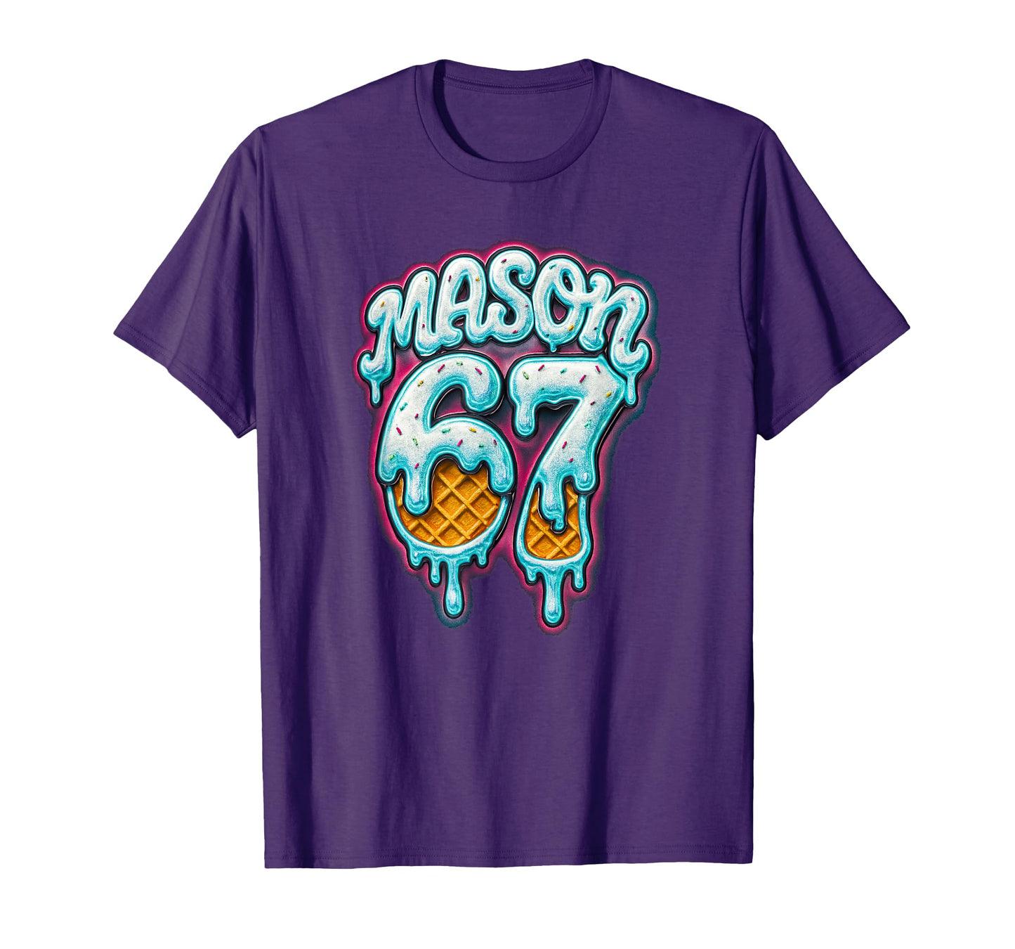 Mason 67 Ice Cream Drip Six Seven Meme 6 7 Teen Boys Kids T-Shirt