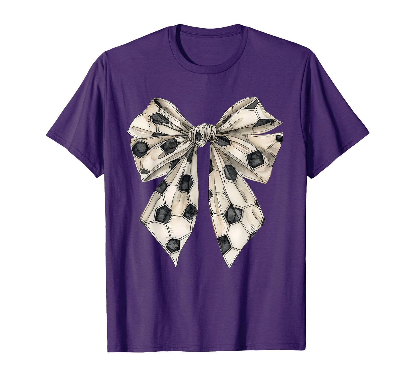 Vintage Soccer Bow Simple Soccer Mom Soccer Game Day T-Shirt