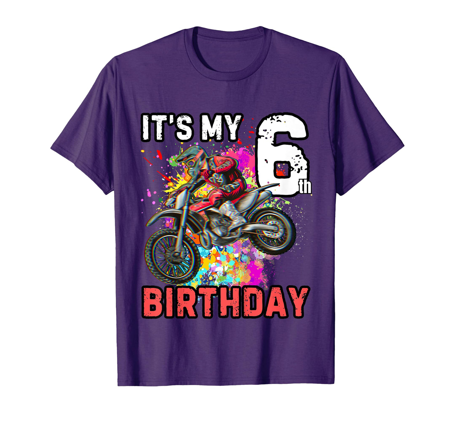 Kids It's my 6th Boy Birthday Dirt Bike MX Motocross Birthday T-Shirt